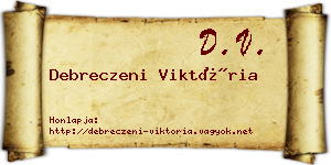 Debreczeni Viktória névjegykártya