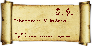 Debreczeni Viktória névjegykártya