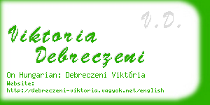 viktoria debreczeni business card