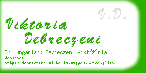 viktoria debreczeni business card